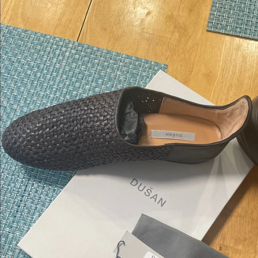 Dusan Women's Dark Brown Woven Flats - Picture 3 of 4